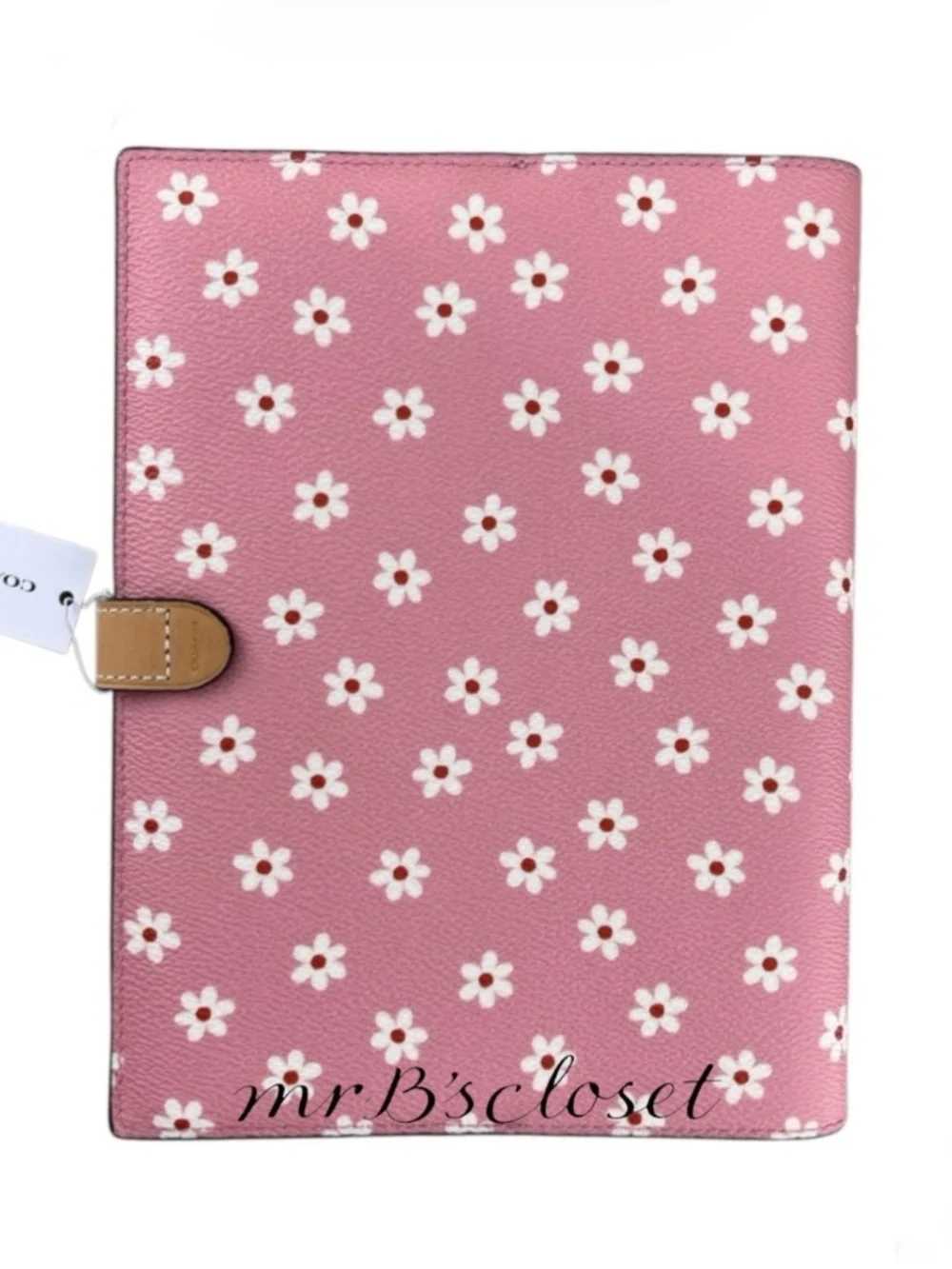 Coach Notebook With Floral Print Pink